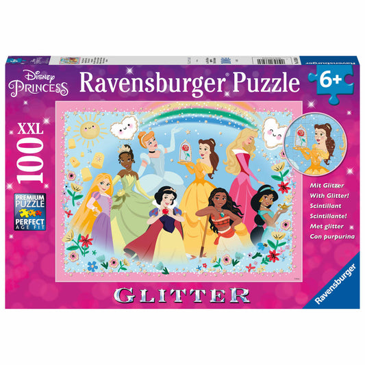 Ravensburger Strong Beautiful and Incredibly Brave, Glitter Puzzle, Children's Puzzle, Children's Puzzle, Glitter, 100 Pieces, 13326