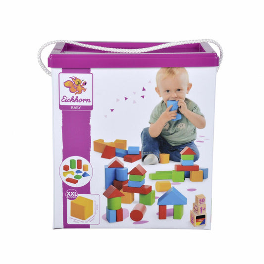 Eichhorn Bunte Holzbausteine Baby, Bausteine, Bauklötze, Holzklötze, Spielzeug, Holz, 100050421