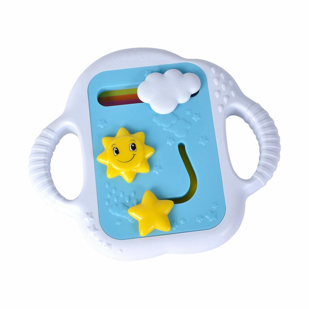 Simba ABC Regenmacher Bord, Spielzeug, Greifspielzeug, Baby Spielzeug, ab 9 Monaten, 104010008