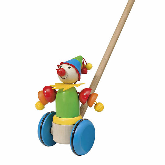 Selecta Toys Smillo Push-along Figure, Push-along Figure, Toddler Game, Toddler Toy, Wood, 17 cm, 62034