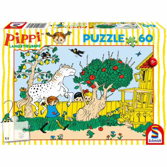 Schmidt Spiele Pippi Longstocking The Strongest Girl in the World, Children's Puzzle, Children's Puzzle, from 5 years, 60 pieces, 56446