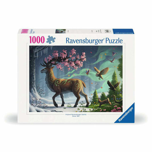 Ravensburger Puzzle Der Hirsch als Frühlingsbote, Erwachsenenpuzzle, 1000 Teile, 12000616