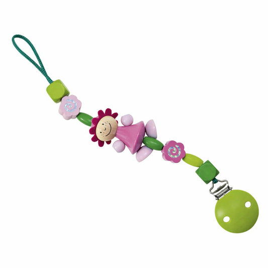 Selecta Spielzeug Rosali pacifier chain, pacifier chain, baby game, baby toy, wood, 21 cm, 61021