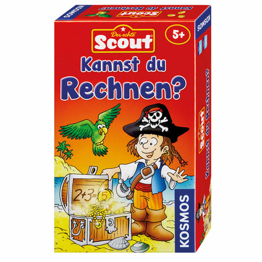 KOSMOS Kinderspiele Scout Kannst du Rechnen?, Piraten, Schatzsuche, Rechenspiel, Spiel, ab 5 Jahren, 710514