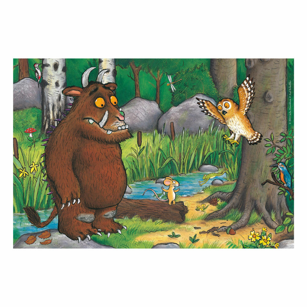 Schmidt Spiele Gruffalo My Friend the Gruffalo, Children's Puzzle, 3 x 24 Pieces, Puzzle, Puzzle Game, From 3 Years, 56210