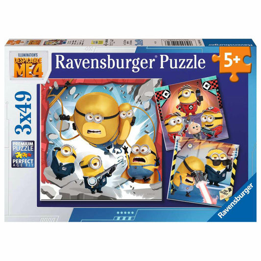 Ravensburger Despicable Me 4, 3 x 49 pieces, children's puzzle, children's puzzle, from 5 years, 12001061