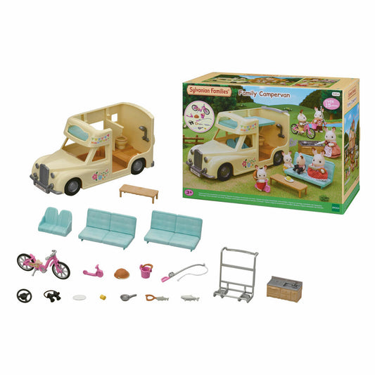 Sylvanian Families Motorhome, Vehicle, Camping Car, Camping Wagon, Bicycle, Toy, 5454