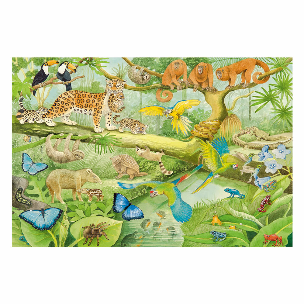 Schmidt Spiele Animals in the Rainforest, 100 puzzle pieces, children's puzzle, puzzle, 1 player, 56250