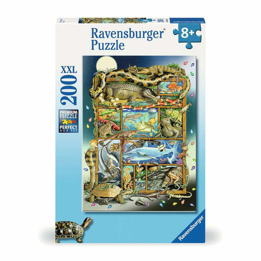 Ravensburger Reptiles on the Shelf, 200 pieces XXL, children's puzzle, children's puzzle, from 8 years, 12000866