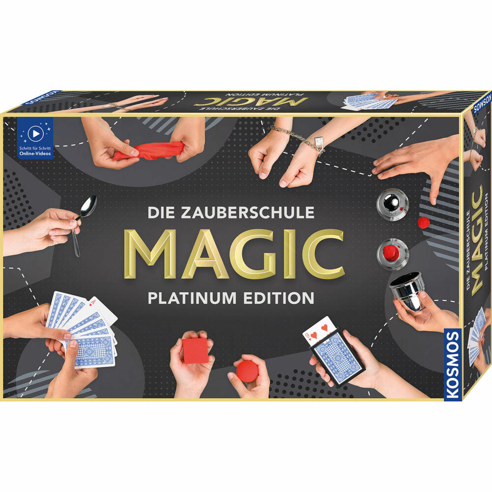 KOSMOS Die Zauberschule Magic - Platinum Edition, Zauberkasten, Zaubern, Entdecken, Lernen, ab 8 Jahren, 697082