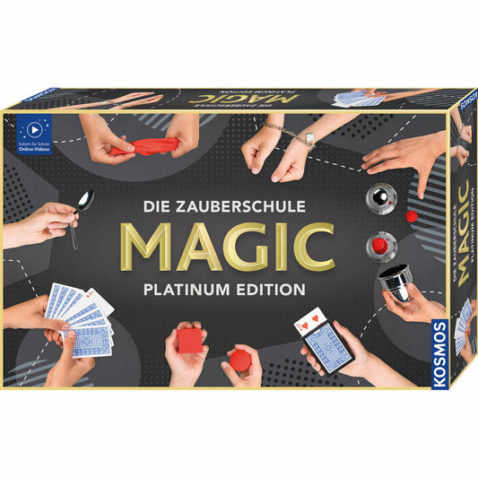 KOSMOS Die Zauberschule Magic - Platinum Edition, Zauberkasten, Zaubern, Entdecken, Lernen, ab 8 Jahren, 697082