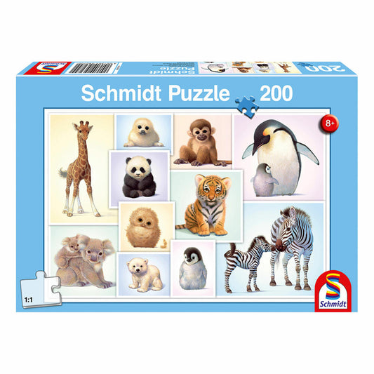 Schmidt Spiele Animal Children of the Wild, 200 Puzzle Pieces, Children's Puzzle, Toy, 1 Player, 56270
