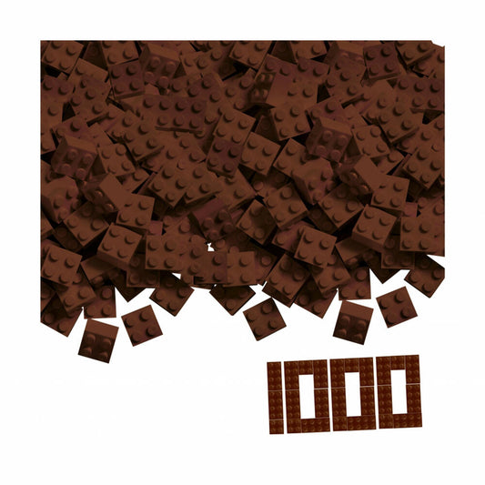 Simba Blox 1000 Braune 4er Steine lose, Bausteine, Klemmbausteine, kompatibel mit bekannten Spielsteinen, 1000 Stück, 104114553