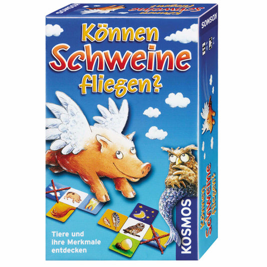 KOSMOS Kinderspiele Können Schweine fliegen? - Mitbringspiel, Kinder Spiel, Tiere und ihre Merkmale erkennen, ab 5 Jahren, 699130