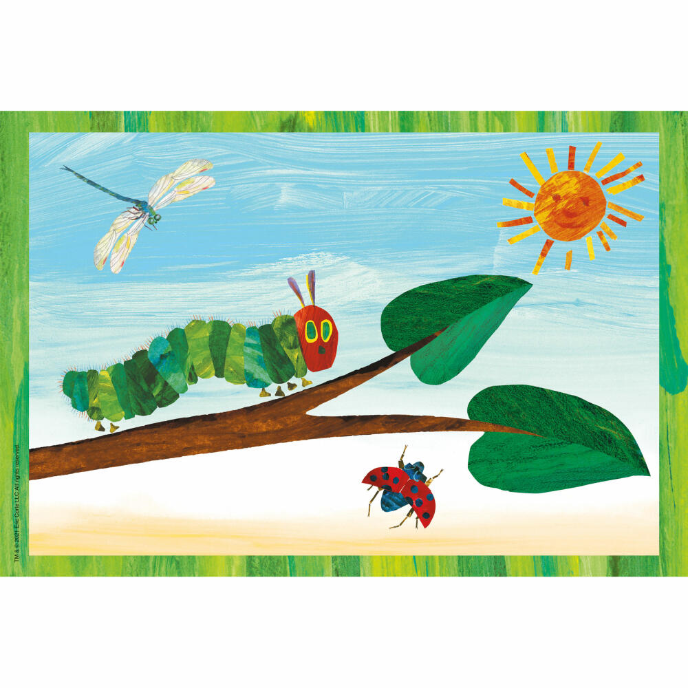 Schmidt Spiele The Very Hungry Caterpillar Caterpillar-Cocoon-Butterfly, Children's Puzzle, Children's Puzzles, 3 x 24 pieces, 56430