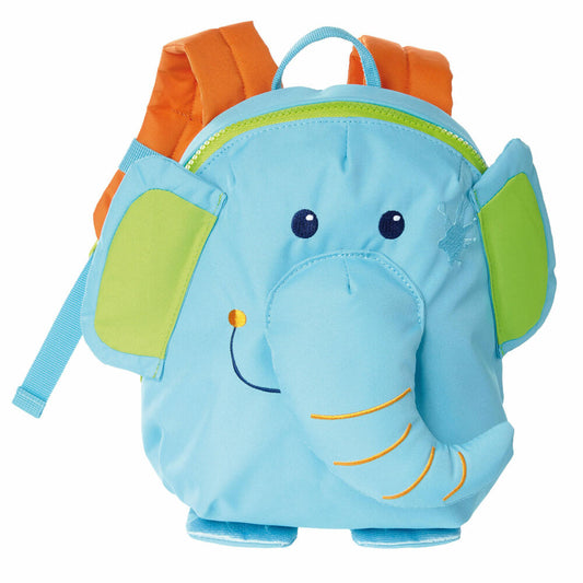 sigikid Rucksack Elefant Klein, Kinderrucksack, Kindergarten, Kinder, Blau, 24621
