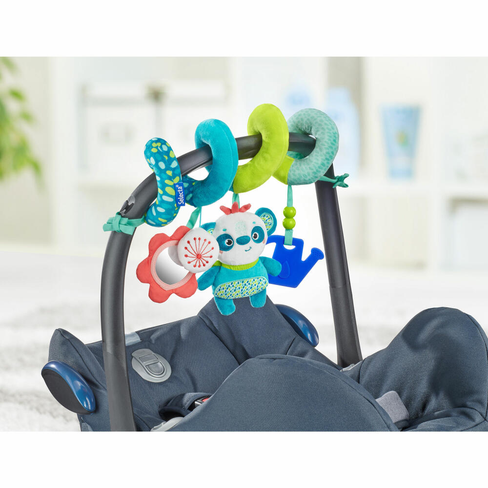 Selecta Tulips Garden Activity-Spirale Tulip, Spielanhänger, Spielzeug, Kinderwagen, Babyschale, 34 cm, 61077