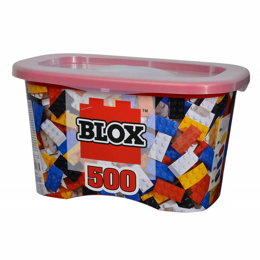 Simba Blox Container 500 Steine in Dose, Bausteine, Klemmbausteine, kompatibel mit bekannten Spielsteinen, 500 Stück, 104114206