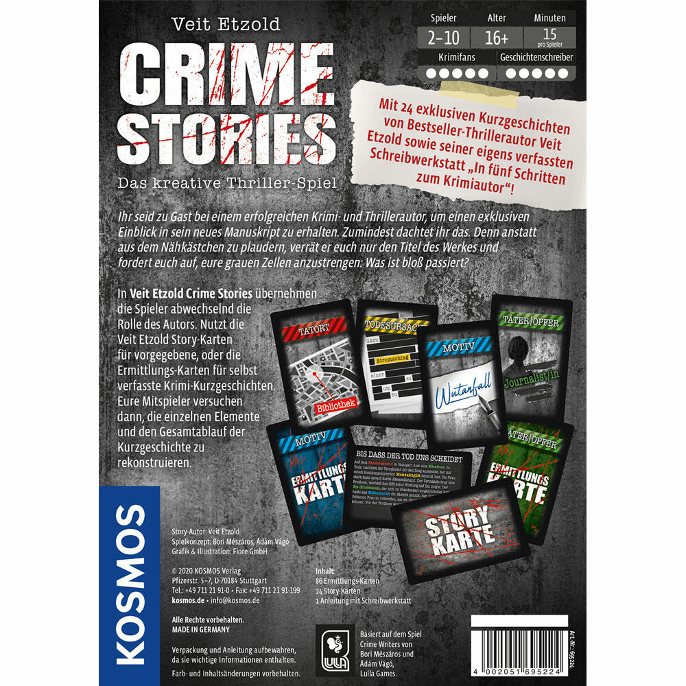 KOSMOS Veit Etzold - Crime Stories, card game, game, family game, games, ages 16 and up, 695224