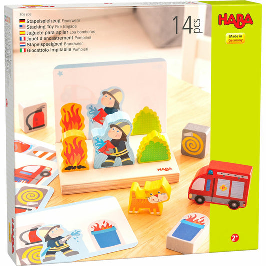 HABA stacking toy fire brigade, stacking game, children's game, toy, from 18 months, 1306706001