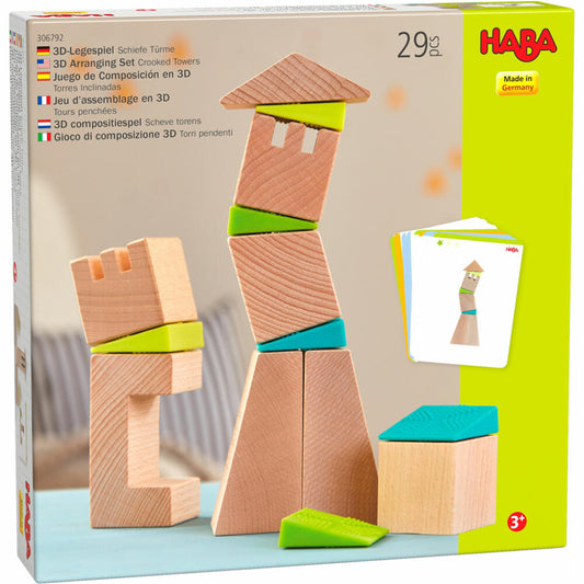 HABA 3D-Puzzle Leaning Towers, Creative Building Blocks, Building Blocks, Toy, from 3 years, 1306792001
