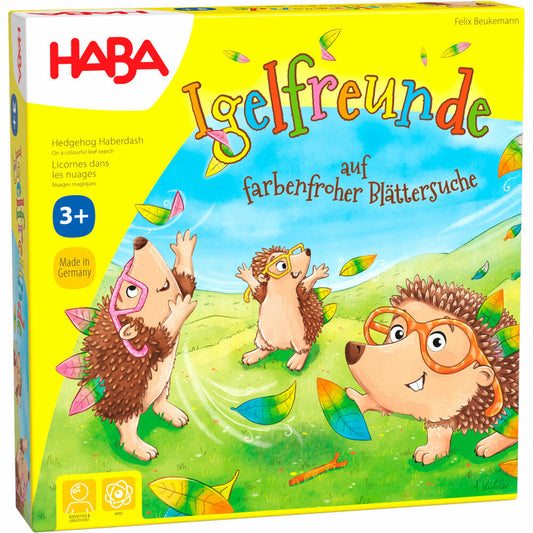 HABA Hedgehog Friends - Colorful Leaf Hunt, Memory Game, Children's Game, Ages 3 and Up, 1305587001