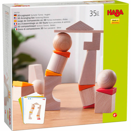 HABA 3D-Puzzle Game Leaning Towers - Balls, Creative Building Blocks, Building Blocks, Toys, from 4 years, 1306793001