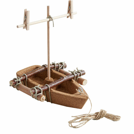 HABA Terra Kids Korkboot-Bausatz, Boot, Segelboot, Kinder, Spielzeug, ab 6 Jahren, 1304244001