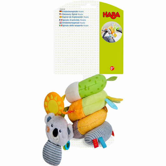 HABA Explorer Spiral Koala, Baby Toy, Pendant, Chain, Stroller, Toy, 1306658001