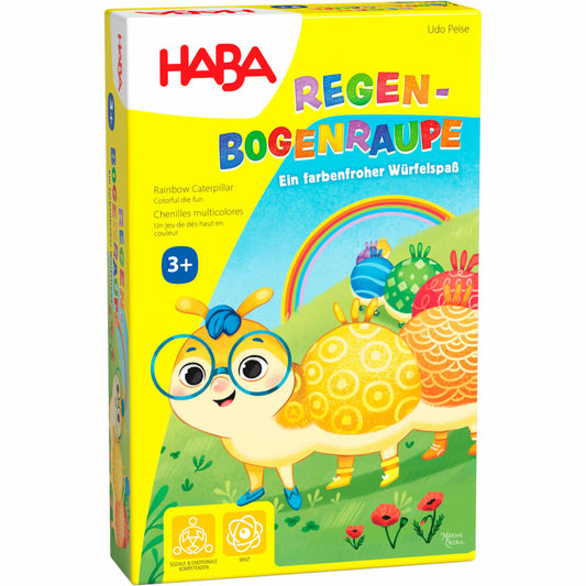 HABA Rainbow Caterpillar, Puzzle Game, Bring Along Game, Children's Game, from 3 years, 1306985001