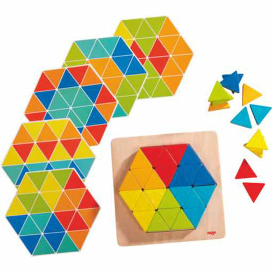 HABA Legespiel Zauberdreiecke, Motorikspielzeug, Motorik, Spielzeug, Spiel, ab 2 Jahren, 1301703001