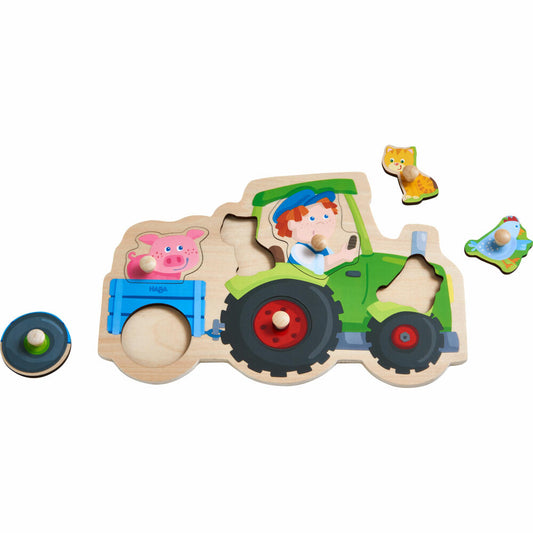 HABA gripping puzzle Funny tractor ride, children's puzzle, puzzle, children, from 12 months, 1305550001