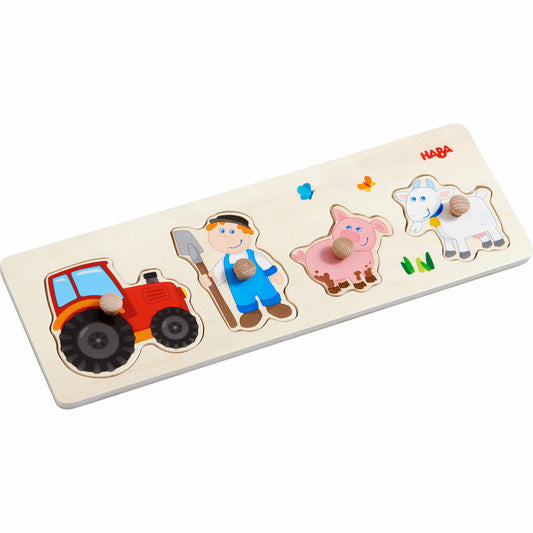 HABA Greifpuzzle Landleben, Kinderpuzzle, Puzzle, Kinder, ab 12 Monaten, 1303185001