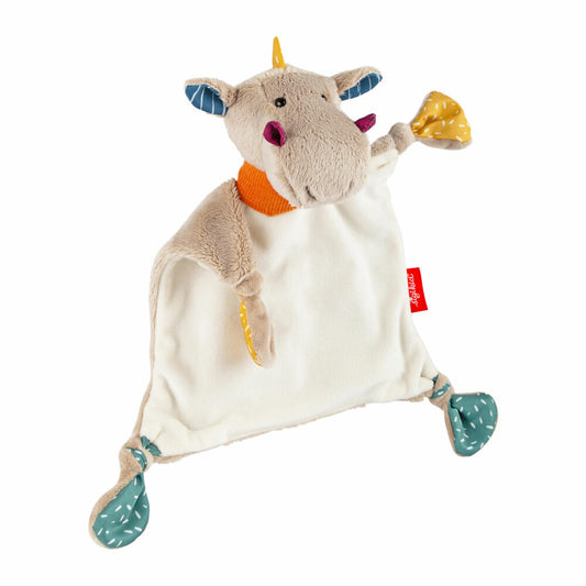 sigikid Schnuffeltuch Drache Yellow, Schmusetuch, Kuscheltuch, Babytuch, Polyester, Grau, 43389