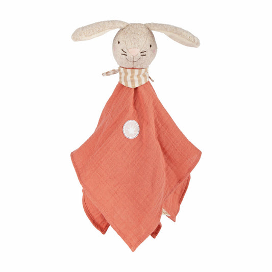 sigikid Musselintuch Hase Tiny Tissues, Schmusetuch, Schnuffeltuch, Greifling, Baumwolle, Orange, 39925