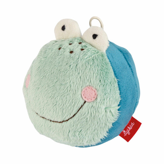sigikid Aktiv-Ball Frosch Kinderbunt, Softball, Spielball, Rassel, Spielzeug, Polyester, Rot, Ø 9 cm, 42903