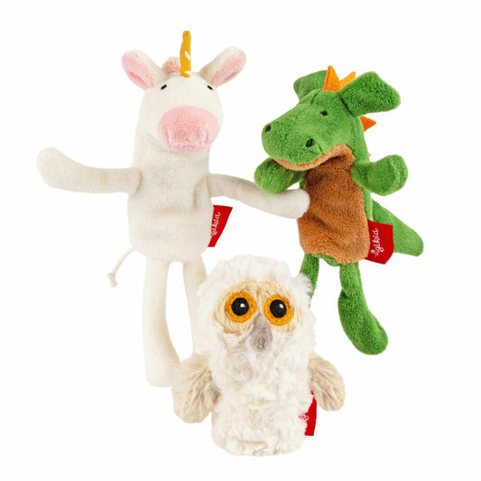 sigikid Fingerpuppenset Fantasie, 3-tlg., Fingerpuppe, Finger Puppe, Puppenspiel, Babyspielzeug, Baby Spielzeug, 43368