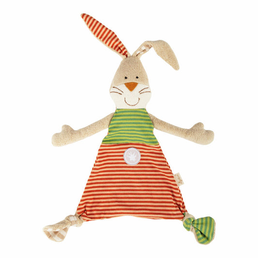 sigikid Schnuffeltuch Hase braun gestreift Vanilla, Schmusetuch, Kuscheltuch, Babytuch, Baumwolle, Braun, 39963