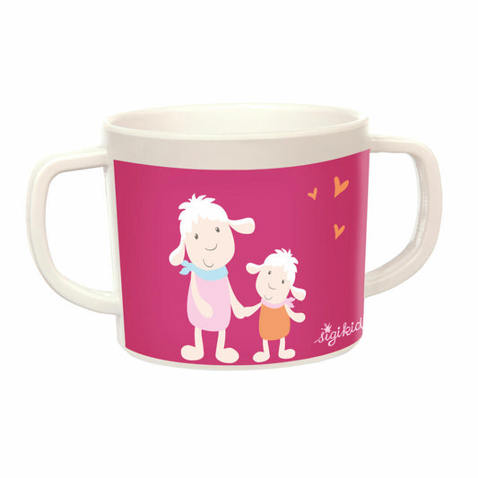 sigikid Schnuggi Tasse Schaf, Henkeltasse, Becher, Kinder, rPET, Pink, 300 ml, 25420