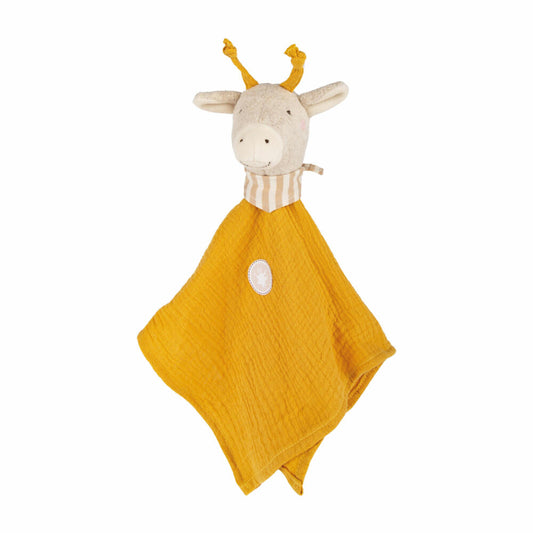 sigikid Musselintuch Giraffe Tiny Tissues, Schmusetuch, Schnuffeltuch, Greifling, Baumwolle, Gelb, 39926