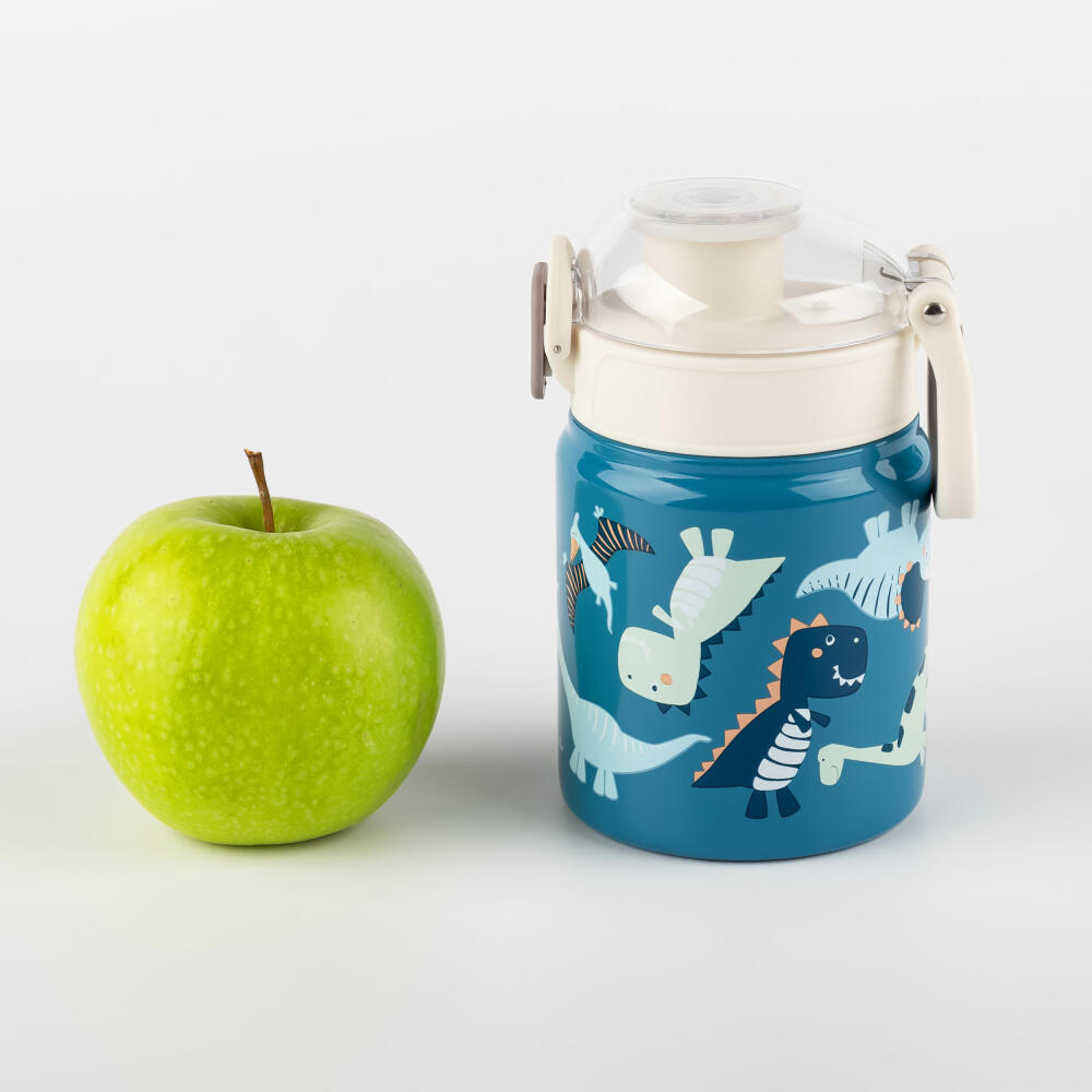 sigikid drinking bottle Dino, children's drinking bottle, children's bottle, water bottle, stainless steel / plastic, 400 ml, 25316
