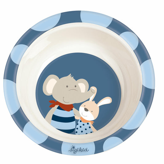 sigikid Lolo Lombardo Schüssel Elefant, Müslischale, Schale, Suppenschale, Kinder, rPET, Blau, Ø 15.5 cm, 25423