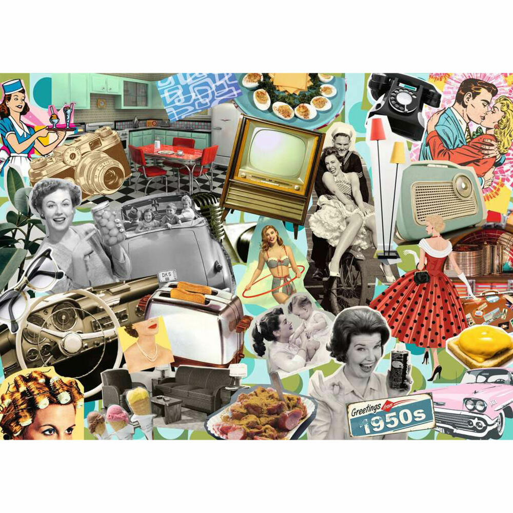 Ravensburger Puzzle Die 50er Jahre, Erwachsenenpuzzle, 1000 Teile, 12000618