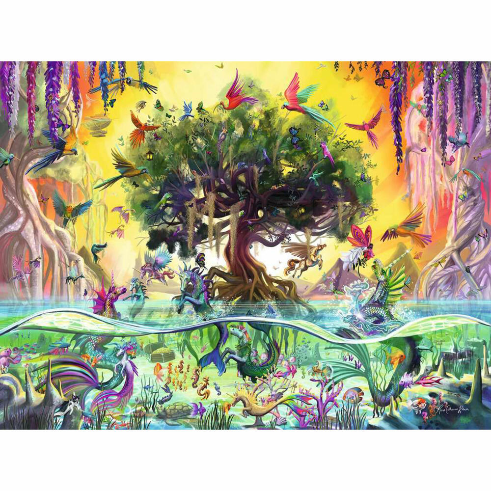 Ravensburger Puzzle Das Einhorn aus dem See und seine Freunde, Erwachsenenpuzzle, 1500 Teile, 12000798
