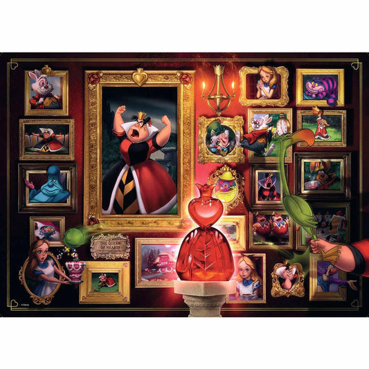 Ravensburger Puzzle Villainous: Queen of Hearts, Erwachsenenpuzzle, 1000 Teile, 12000038
