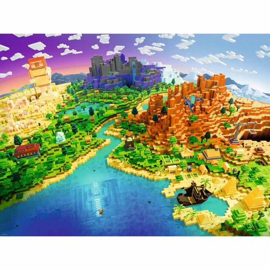 Ravensburger Puzzle World of Minecraft, Erwachsenenpuzzle, 1500 Teile, 12000433