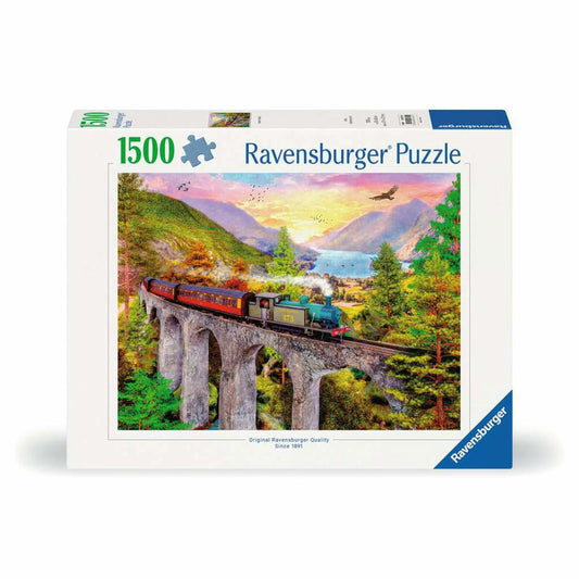 Ravensburger Puzzle Zugfahrt im Herbst, Erwachsenenpuzzle, 1500 Teile, 12000795