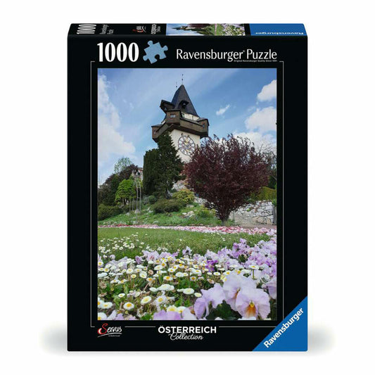 Ravensburger Puzzle Uhrturm in Graz, Erwachsenenpuzzle, 1000 Teile, 12000611