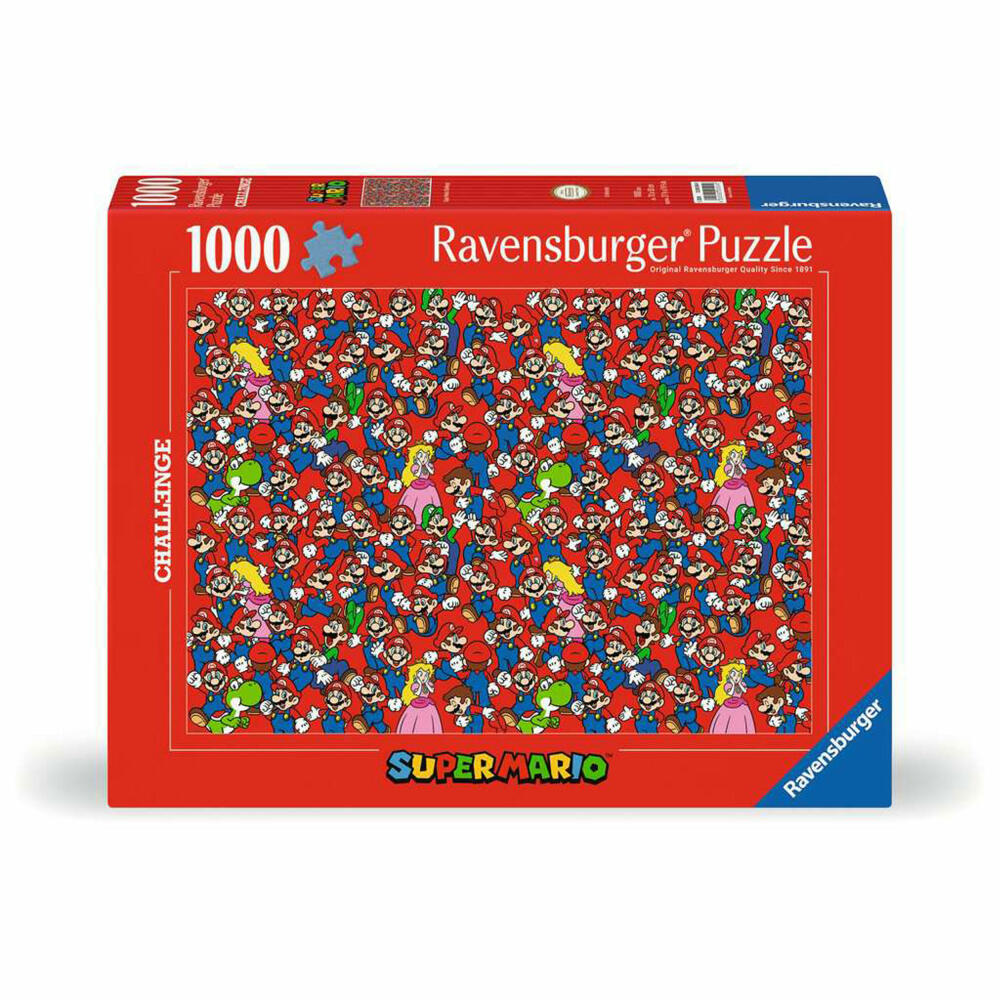 Ravensburger Puzzle Challenge Super Mario, Erwachsenenpuzzle, 1000 Teile, 12000504