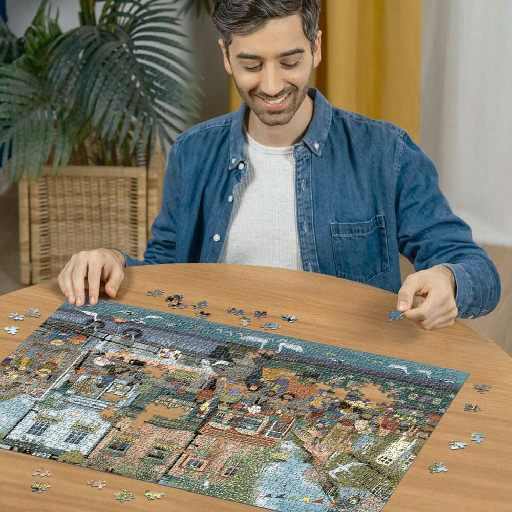 Ravensburger Puzzle Riverside Town, Erwachsenenpuzzle, 1000 Teile, 12000814